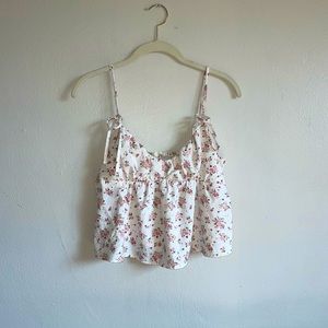 Cropped floral float shirt